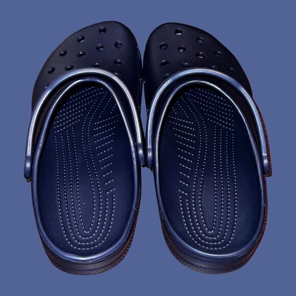 NWOB Unisex Crocs Classic Clog Navy Sandal Size M 10 W 12 - Picture 5 of 6